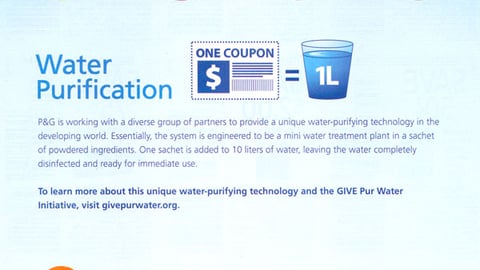 P&G 'Give Pur Water' FSI