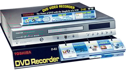 Toshiba DVD Recorder Shelf Display