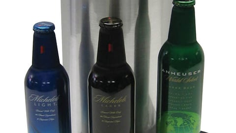 Michelob Aluminum Bottle Test Display