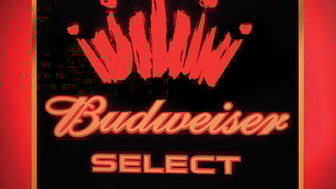 Budweiser Select Neon Backlit Sign