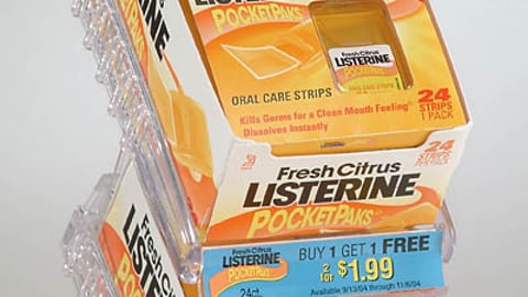 Listerine Citrus Pocket Paks Counter Display