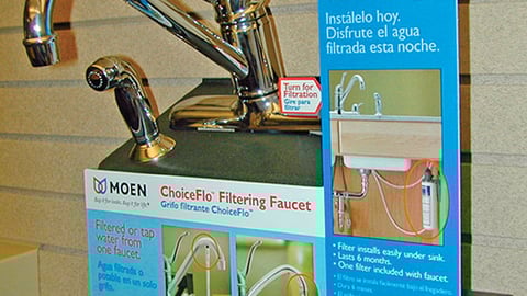 Moen Faucet Slatwall Display