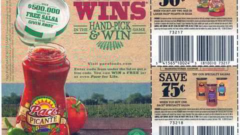 Pace 'Hand-Pick & Win' Game FSI