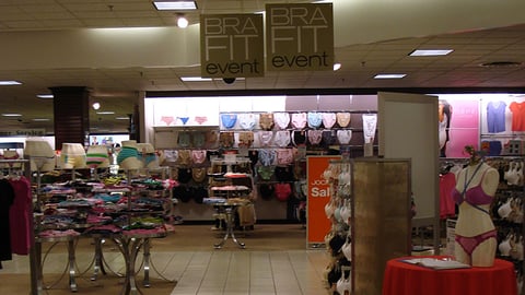 JCPenney 'Bra Fit' Ceiling Signs