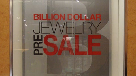 JCPenney 'Billion Dollar Jewelry Presale' Window Poster