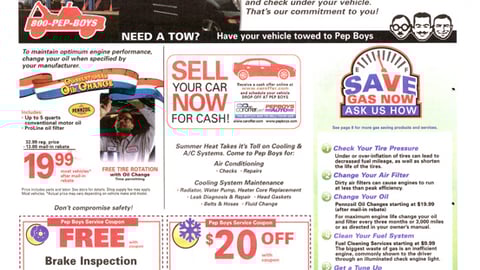 Pep Boys 'Save Gas Now' Feature