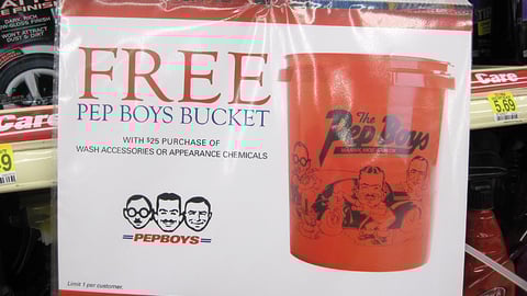 Pep Boys 'Free Bucket' Dangler