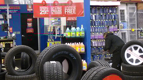 Pep Boys 'Year-End Tire Celebration' Display