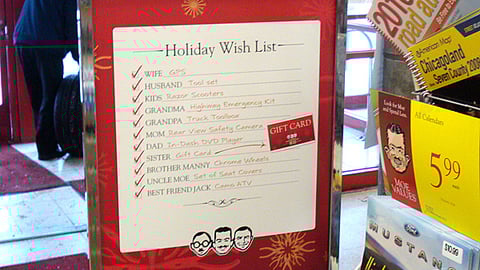 Pep Boys Holiday Wish List Stanchion