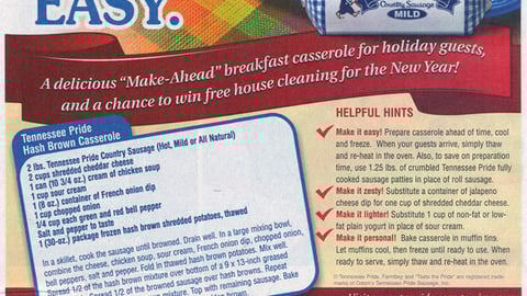 Tennessee Pride 'Make it Easy' FSI