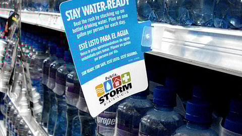 Publix 'Storm Basics' Water Shelf Talker