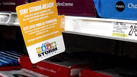 Publix 'Storm Basics' Shelf Talker