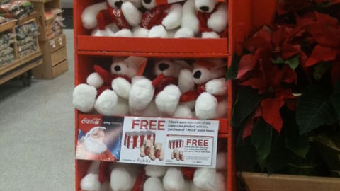 Coca-Cola Publix Holiday Bear Shipper