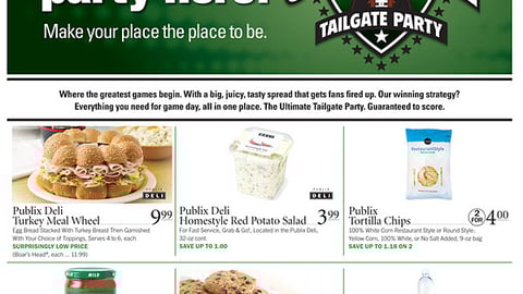 Publix 'Ultimate Tailgate Party' Feature