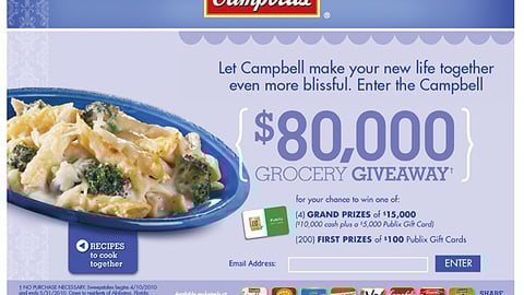 Campbell's Publix 'Grocery Giveaway' Online Ad