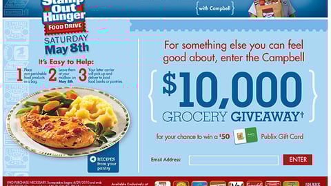 Campbell's Publix 'Stamp Out Hunger' Online Ad