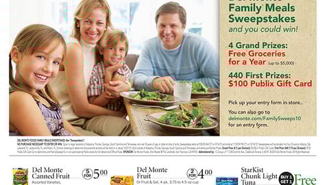Publix Del Monte 'Family Meals' Feature