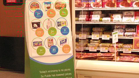 Publix "Affording the Essentials" Standee