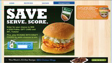 Kraft Publix 'Save. Serve. Score' Online Ad