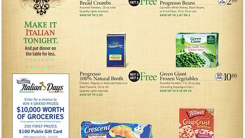 Publix 'Italian Days' Feature