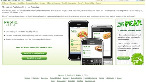 Publix Mobile Online Ad