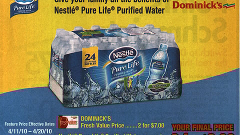 Nestle&acute; Pure Life Dominick's Co-Equity FSI