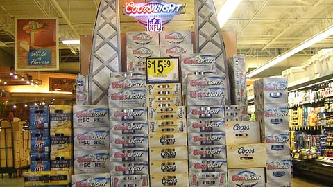 Coors Light Super Bowl Endcap