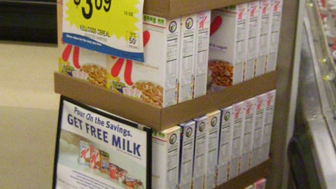 Kellogg's QFC 'Free Milk' Sign