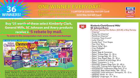 Rite Aid 'Box Tops' Rebate Catalog Feature