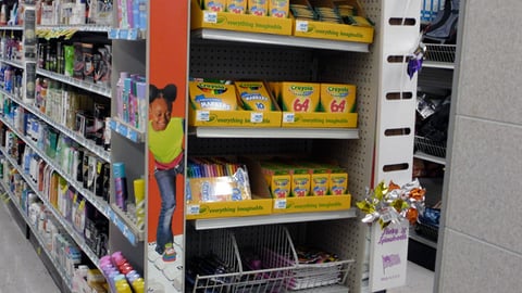 Rite Aid Back-to-School Endcap
