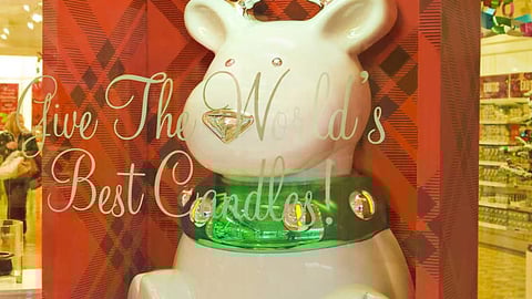 Bath & Body Works Large Reindeer Window Display