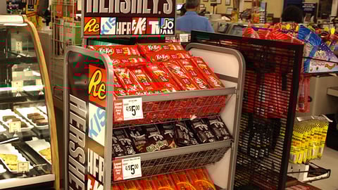 Hershey's Rolling Floor Display
