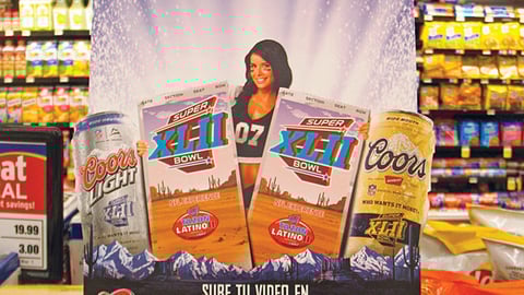 Coors Light Super Bowl Case Card