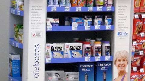 Rite Aid Diabetes Management Endcap