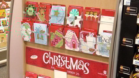 Rite Aid Holiday Greeting Card Endcap