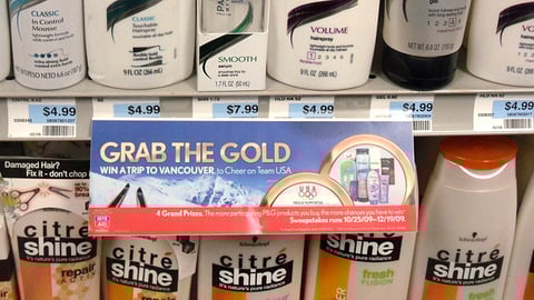 P&G Rite Aid 'Grab the Gold' Sweeps Sign