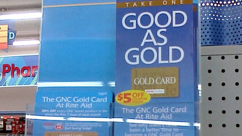 GNC Gold Card Rite Aid Take-One Tray