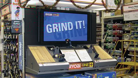 Ryobi Digital Signage Endcap