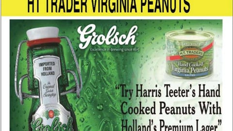 Harris Teeter Grolsch Beer Cross-Merch Shelf Label