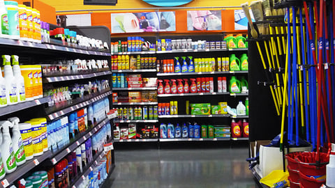 Supermercado de Walmart Household Cleaning Aisle