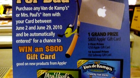 Van de Kamp's Safeway 'Catch the Best' Counter Card