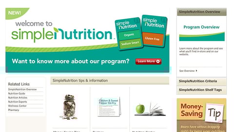 Safeway 'SimpleNutrition' Website