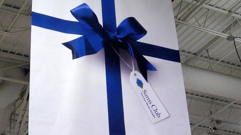 Sam's Club Holiday Ceiling Sign