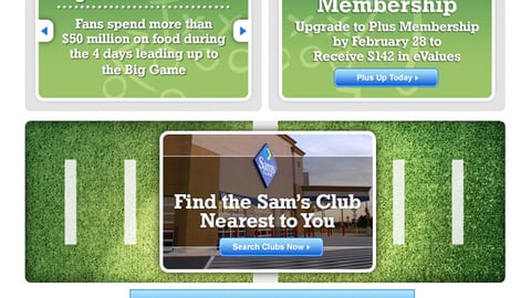 Sam's Club 'Big Game' Microsite