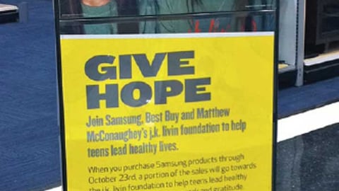 Samsung "Hope for Children" Stanchion