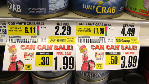 ShopRite 'Can Can Sale' Price Labels