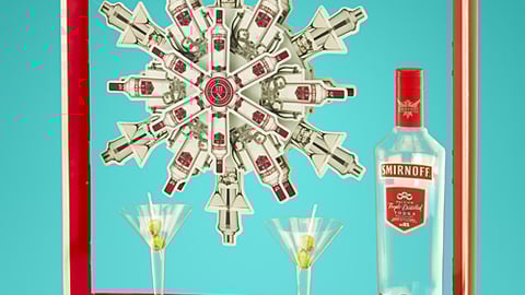 Smirnoff Vodka Holiday Pole Topper