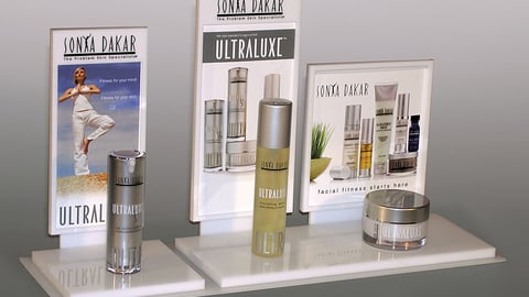 Sonya Dakar Ultraluxe Skincare Countertop Display