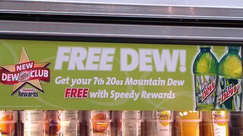 Mountain Dew Speedway Speedy Rewards Cling