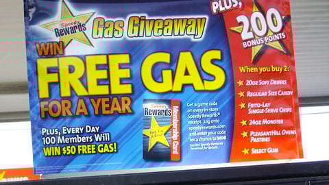 Speedway 'Gas Giveaway' Pump Sign